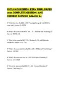PHTLS 10TH EDITION EXAM FINAL PAPER 2026 COMPLETE SOLUTIONS AND CORRECT ANSWERS GRADED A&plus;