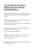 PHTLS PRE AND POST TEST BUNDLED QUESTIONS 2026 WITH COMPLETE SOLUTIONS GRADED A&plus;