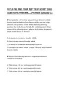 PHTLS PRE AND POST TEST TEST SCRIPT 2026 QUESTIONS WITH FULL ANSWERS GRADED A&plus;