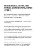 PHTLS PRE AND POST TEST VIEW AHEAD PAPER 2026 QUESTIONS WITH FULL ANSWERS GRADED A&plus;