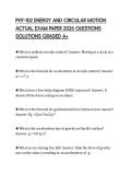 PHY-102 ENERGY AND CIRCULAR MOTION ACTUAL EXAM PAPER 2026 QUESTIONS SOLUTIONS GRADED A&plus;