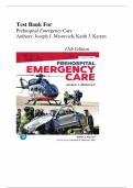 Test Bank For Prehospital Emergency Care 12th Edition By Joseph J&period; Mistovich&comma; Keith J&period; Karren&period;&vert;All chapters covered&comma; Latest updated version&period;