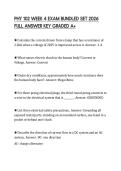 PHY 102 WEEK 4 EXAM BUNDLED SET 2026 FULL ANSWER KEY GRADED A&plus;