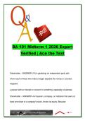 BA 101 Midterm 1 2026 &ndash; Business Administration 101 &ndash; 162 Questions & Expert Answers on Economics&comma; Marketing and Market Structures