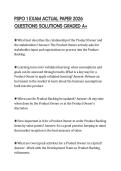 PSPO 1 EXAM ACTUAL PAPER 2026 QUESTIONS SOLUTIONS GRADED A&plus;