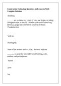 Construction Estimating Questions And Answers With Complete Solutions