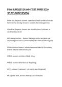 PSW BUNDLED EXAM 4 TEST PAPER 2026 STUDY GUIDE REVIEW