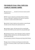 PSW BUNDLED EXAM 4 FINAL PAPER 2026 COMPLETE ANSWERS VERIFIED