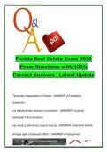 Florida Real Estate Exam 2026 &ndash; 400 Questions & 100&percnt; Correct Answers on Chapter 475&comma; Escrow&comma; Contracts&comma; Financing and Appraisal