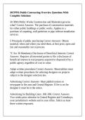 MCPPO-Public Contracting Overview Questions With Complete Solutions