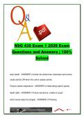NSG 430 Exam 1 2026 &ndash; 280 Solved Questions on Critical Care&comma; Endocrine Emergencies&comma; Mechanical Ventilation and Hemodynamic Monitoring