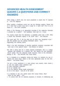 HEALTH ASSESSMENT FINAL TEST BANK QUESTIONS AND CORRECT ANSWERS
