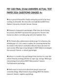PSY 550 FINAL EXAM ANSWERS ACTUAL TEST PAPER 2026 QUESTIONS GRADED A&plus;