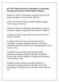 BCN 3027 Mid Term Review &lpar;Principles of Construction Management&rpar; Questions With Complete Solutions
