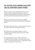 PSY 550 FINAL EXAM ANSWERS EXAM SCRIPT 2026 FULL RESPONSES ALREADY PASSED