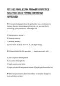 PSY 550 FINAL EXAM ANSWERS PRACTICE SOLUTION 2026 TESTED QUESTIONS APPROVED