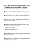 PSYC 140 CERTIFICATION EVALUATION 2026 COMPREHENSIVE QUESTIONS ANSWERS