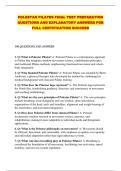 POLESTAR PILATES FINAL TEST PREPARATION QUESTIONS AND EXPLANATORY ANSWERS FOR FULL CERTIFICATION SUCCESS