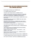 FLAGGER ATSSA TEST WITH COMPLETE SOLUTIONS 100&percnt; VERIFIED 2026-2027&excl;&excl;
