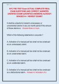 NYC FSD TEST Exam ACTUAL COMPLETE REAL  EXAM QUESTIONS AND CORRECT ANSWERS  &vert;&vert;VERIFIED EXAM&excl;&excl;&vert;&vert;&lpar;VERIFIED ANSWERS&rpar; ALREADY  GRADED A&plus; &sol; NEWEST EXAM&excl;&excl;&excl; 