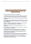 LOUISIANA CLASS D LICENSE TEST EXAM LOUISIANA CLASS D CHAUFFEUR'S LICENSE TEST WITH 100&percnt; VERIFIED SOLUTIONS&excl;&excl;