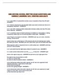 DND DRIVING SCHOOL WRITTEN EXAM QUESTIONS AND CORRECT ANSWERS 100&percnt; VERIFIED 2026-2027&excl;&excl;