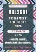 ADL2601 Assignment 1 Semester 1 2026 Memo &vert; Due Date 27 March 2026