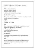 CM 4211 1-4 Questions With Complete Solutions