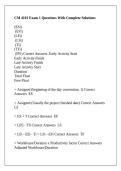 CM 4101 Exam 1 Questions With Complete Solutions