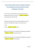 TEXAS PESTICIDE APPLICATORS GENERAL STANDARDS EXAM QUESTIONS WITH VERIFIED ANSWERS