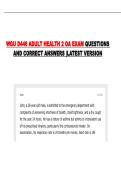 WGU D446 ADULT HEALTH 2 OA EXAM QUESTIONS AND CORRECT ANSWERS &vert;LATEST VERSION