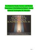 TEST BANK FOR Death&comma; Society&comma; and Human Experience 13th Edition by Robert Kastenbaum&comma; Christopher M&period; Moreman ISBN&colon; 978-1032021515 COMPLETE GUIDE ALL CHAPTERS COVERED 100&percnt; VERIFIED A&plus; GRADE ASSURED&excl;&excl;&excl;&excl;&excl;NEW LATEST UPDATE&excl;&excl;&excl;&excl;&excl;