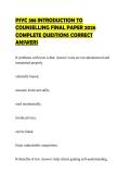 PSYC 388 INTRODUCTION TO COUNSELLING FINAL PAPER 2026 COMPLETE QUESTIONS CORRECT ANSWERS