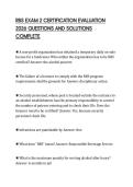 RBS EXAM 2 CERTIFICATION EVALUATION 2026 QUESTIONS AND SOLUTIONS COMPLETE