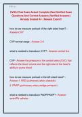 CVICU Test Exam Actual Complete Real Verified Exam  Questions And Correct Answers &lpar;Verified Answers&rpar;  Already Graded A&plus; &vert; Newest Exam&excl;&excl;&excl;