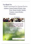 TEST BANK FOR Health Assessment for Nursing Practice 8th Edition By Susan Fickertt &comma; Wilson Jean&comma; Foret Giddens &vert;&vert; All Chapters covered &vert;&vert; Latest Updated Edition&period;