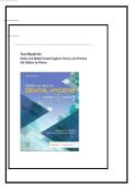 Test Bank For Darby & Walsh Dental Hygiene&colon; Theory and Practice 6th Edition By&comma; Jennifer A Pieren &vert;Latest Edition 2025