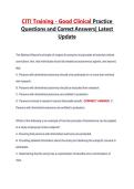 CITI Training - Good Clinical Practice Questions and Correct Answers&vert; Latest Update