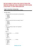 HUMAN BODY IN HEALTH AND ILLNESS 6TH  EDITION HERLIHY 2026 COMPLETE TEST BANK  &lpar;CHAPTER 1-27&rpar; REVISED EDITION 