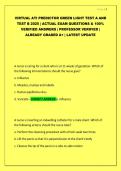 VIRTUAL ATI PREDICTOR GREEN LIGHT TEST A AND TEST B 2025 &vert; ACTUAL EXAM QUESTIONS & 100&percnt; VERIFIED ANSWERS &vert; PROFESSOR VERIFIED &vert; ALREADY GRADED A&plus; &vert; LATEST UPDATE