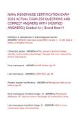 NAMs MENOPAUSE CERTIFICATION EXAM 2026 ACTUAL EXAM 250 QUESTIONS AND CORRECT ANSWERS WITH &lpar;VERIFIED ANSWERS&rpar;&vert; Graded A&plus;&vert; Brand New&excl;&excl;&excl;