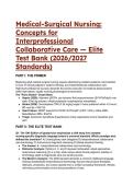 A&plus; Graded Test Bank & Cheat Sheet&colon; Medical-Surgical Nursing - Concepts for Interprofessional Collaborative Care &lpar;Ignatavicius 10th & 11th Ed&period;&rpar; &vert; 2026&sol;2027 Standards