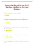 Cosmetology Hawaii License Test 5 Questions with Correct Answers &vert; Grade A&plus;