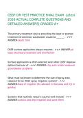  OSSF DR TEST PRACTICE FINAL EXAM  Latest 2026 ACTUAL COMPLETE QUESTIONS AND DETAILED ANSWERS&vert; GRADED A&plus;