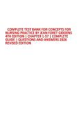 COMPLETE TEST BANK FOR CONCEPTS FOR   NURSING PRACTICE BY JEAN FORET GIDDENS  4TH EDITION &vert; CHAPTER 1-57 &vert; COMPLETE  GUIDE &vert; QUESTIONS AND ANSWERS 2026  REVISED EDITION 