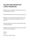 RECA FINAL PAPER QUESTIONS AND CORRECT ANSWERS 2026