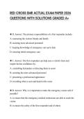 RED CROSS EMR ACTUAL EXAM PAPER 2026 QUESTIONS WITH SOLUTIONS GRADED A&plus;