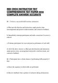 RED CROSS INSTRUCTOR TEST COMPREHENSIVE TEST PAPER 2026 COMPLETE ANSWERS ACCURATE