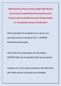 Wall Street Prep Premium Exam &vert;&vert;2026  Most Recent  Exam Actual Complete Real Exam Questions And  Correct Answers &lpar;Verified Answers&rpar; Already Graded  A&plus; &vert; Guaranteed Success &vert; Brand New&excl;&excl; 