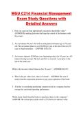 WGU C214 Financial Management Exam Study Questions with  Detailed Answers